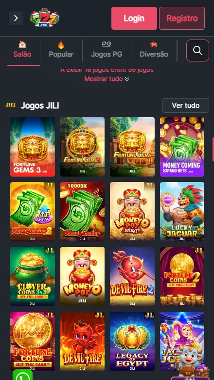 Jogos de slot na 777bet incluindo Fortune Tiger e Gates of Olympus
